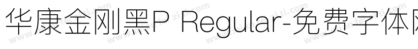 华康金刚黑P Regular字体转换